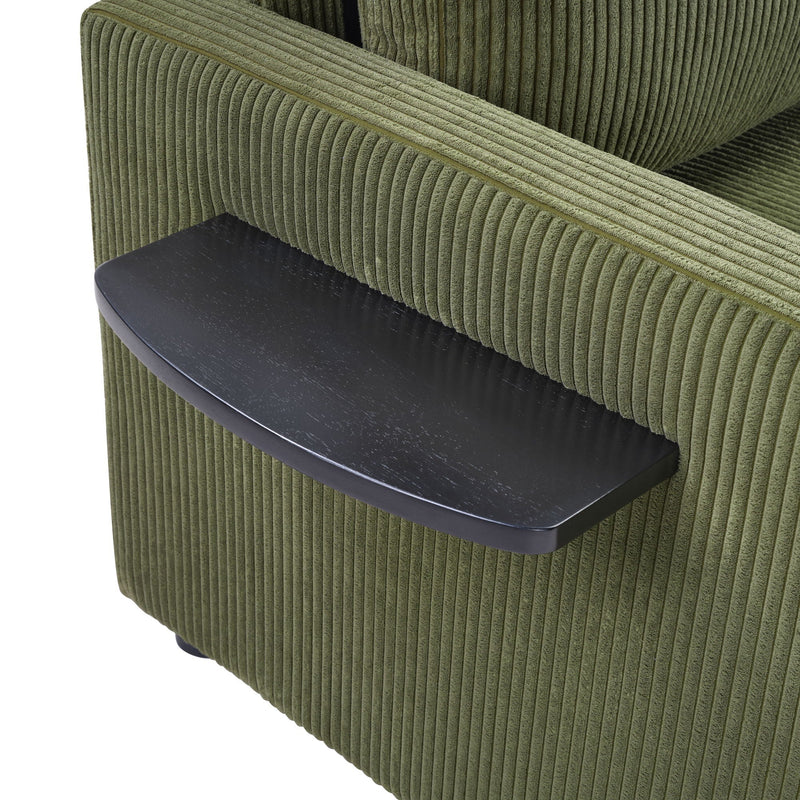 Sleeper Sofa With Foldable Mattress, USB Ports, Side Table & Storage Pocket by HouseOfZazla