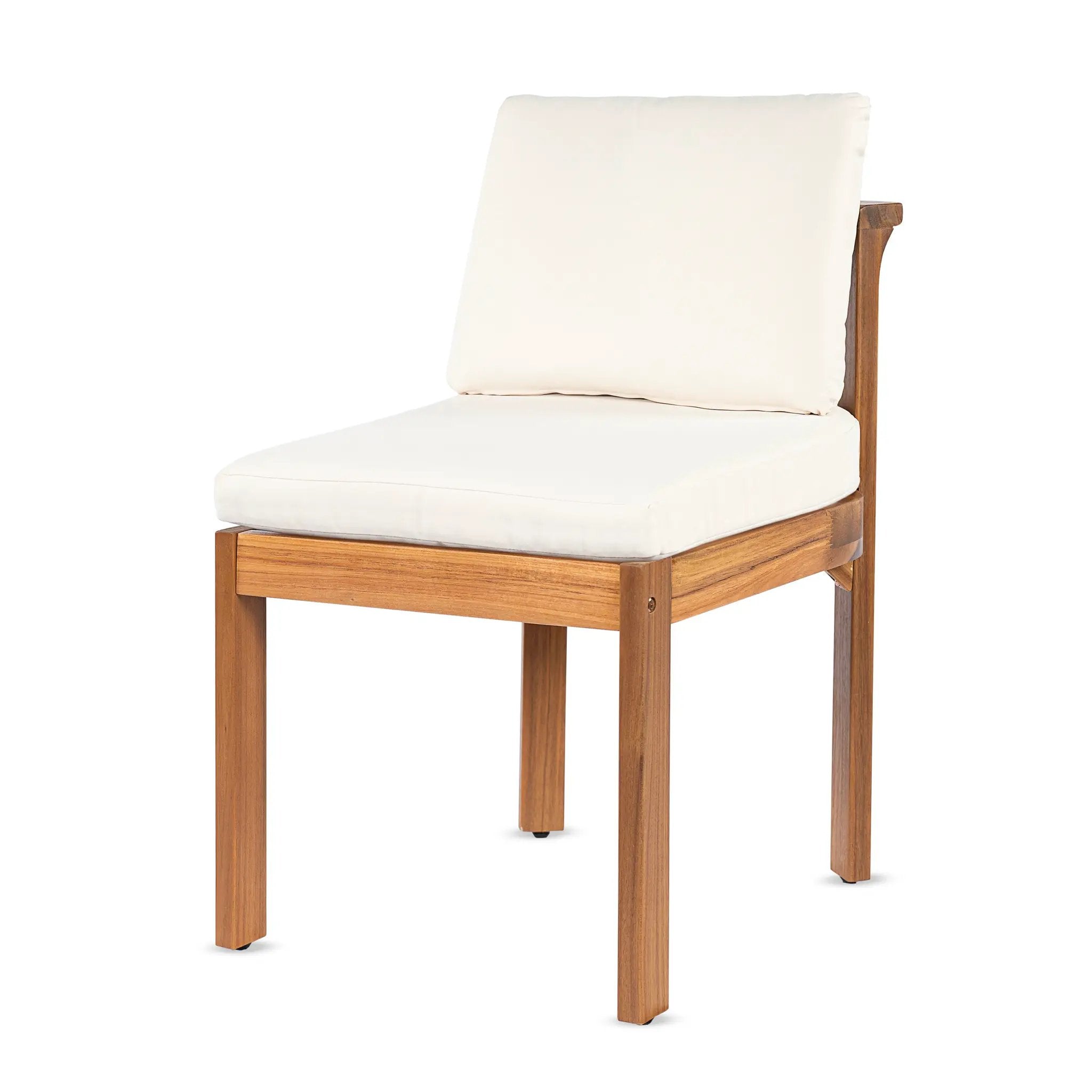 Acacia Wood Outdoor Dining Chair (Set of 2), Teak Finish Wood + by HouseOfZazla