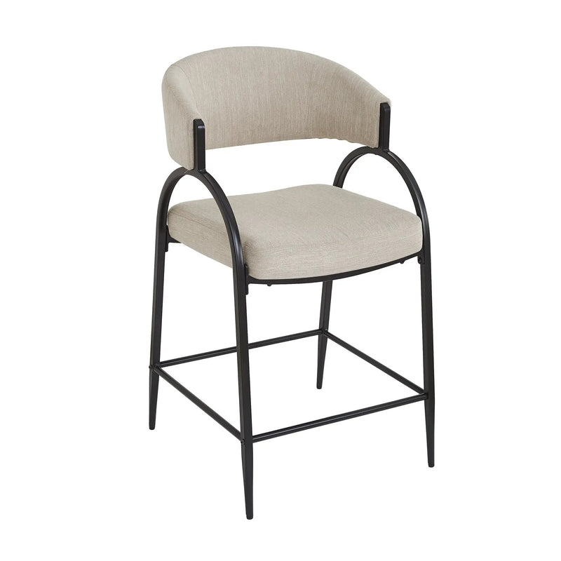 25'' Seat Height Modern Fabric Bar Stools with Back by HouseOfZazla