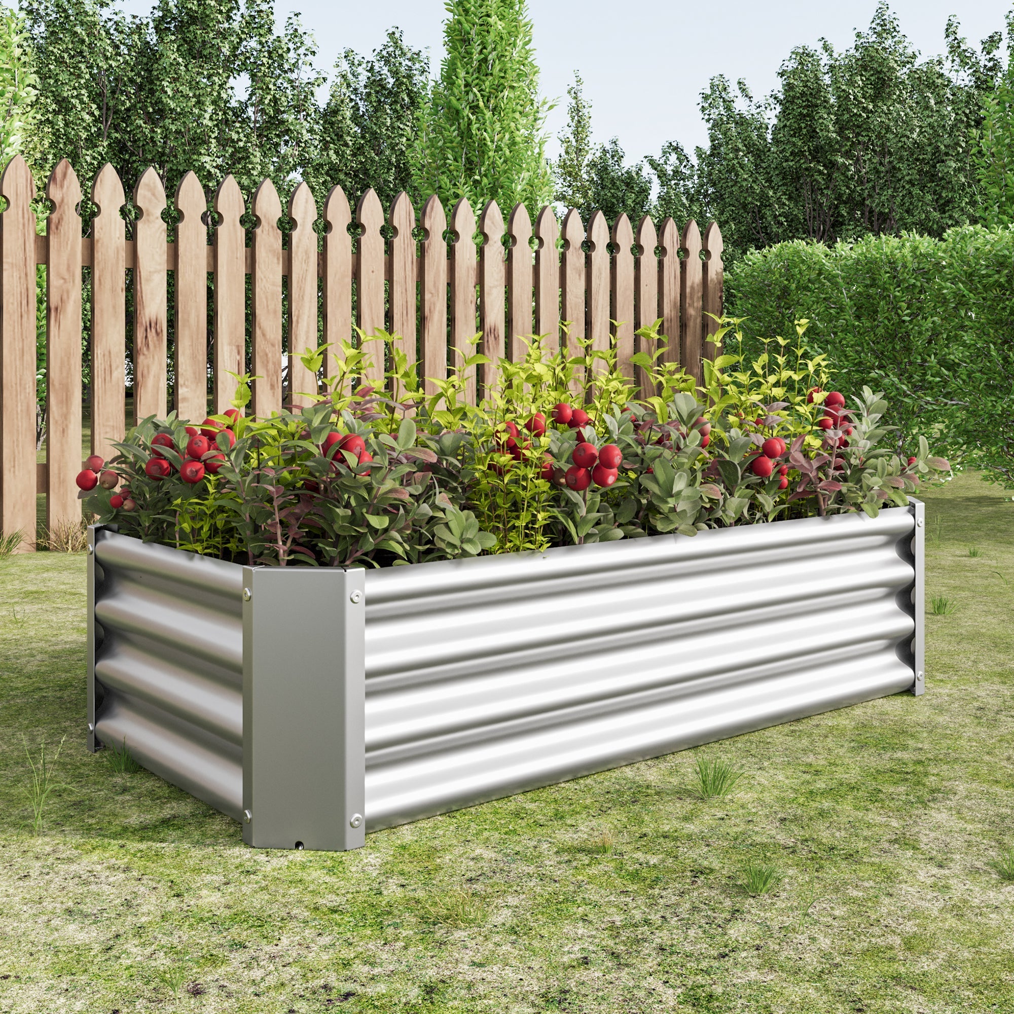 Metal Raised Garden Bed 4x2x1 ft by HouseOfZazla