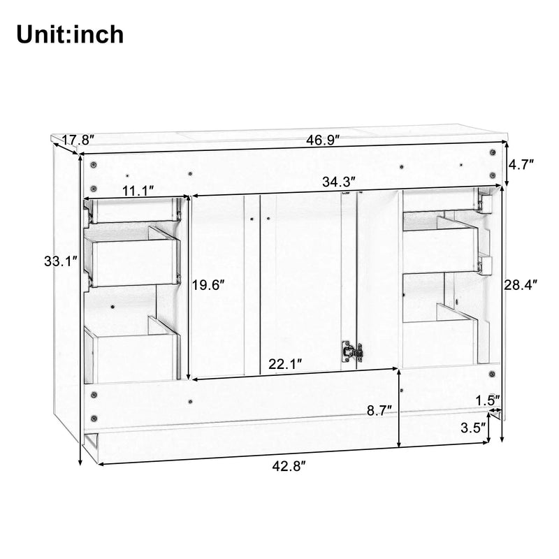 48'' Classic Bathroom Vanity Cabinet by HouseOfZazla