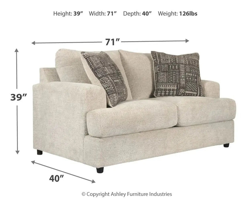 Soletren - Stationary Loveseat by Unique Piece Furniture