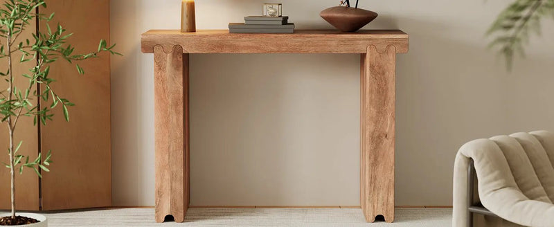 TREXM Console Table in Honey Finish by HouseOfZazla