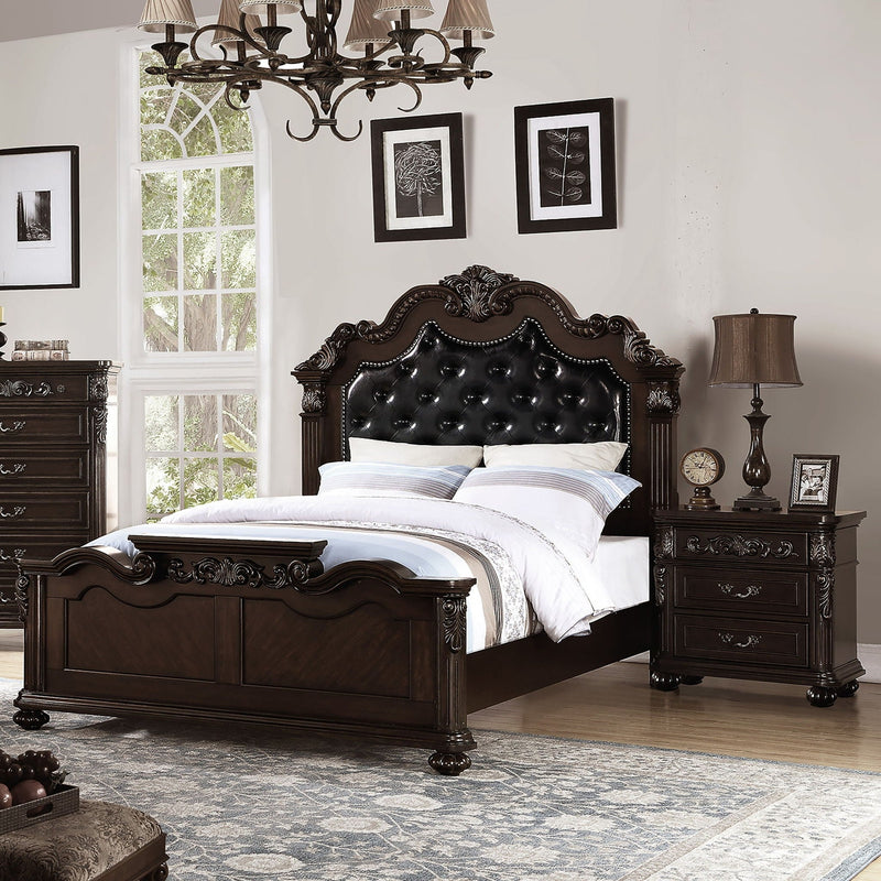 3 Piece Bedroom Set With Tufted Headboard And 2 Nightstands by HouseOfZazla