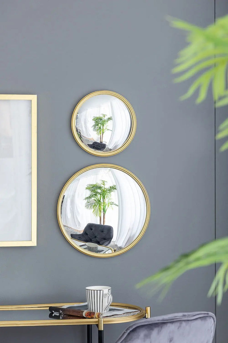 Round Mirror, Circle Mirror With Iron Frame For Living Room Bedroom Vanity Entryway Hallway by HouseOfZazla