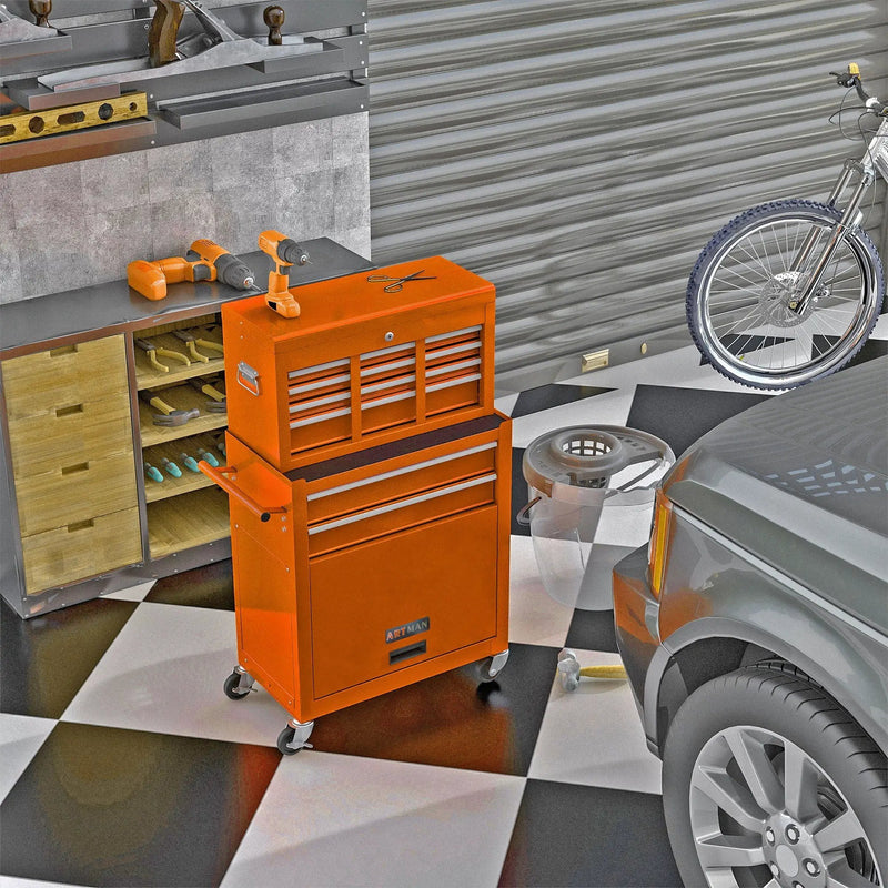 High Capacity Rolling Tool Chest With Wheels And Drawers, Storage Cabinet by HouseOfZazla