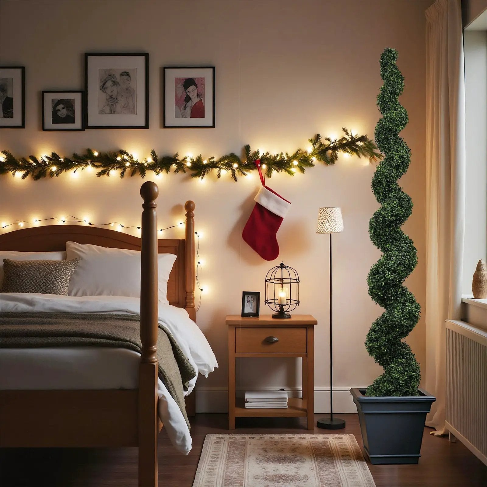 Set of 2 Mirrored Glass Bedside Table Lamps with 2 USB Ports by HouseOfZazla