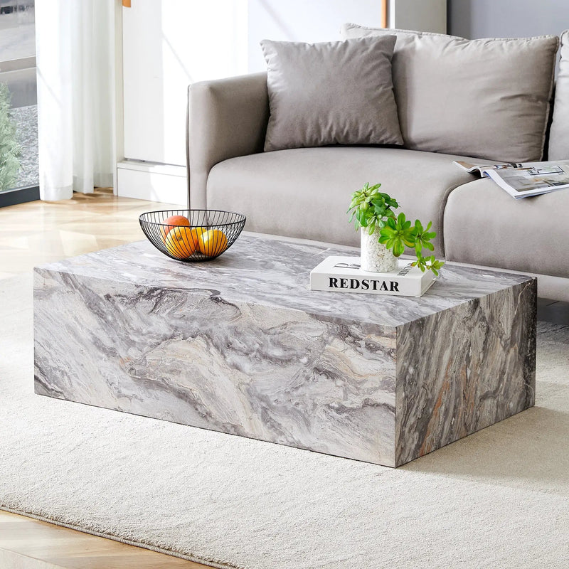 Elegant Grey Stone Pattern Coffee Table by HouseOfZazla
