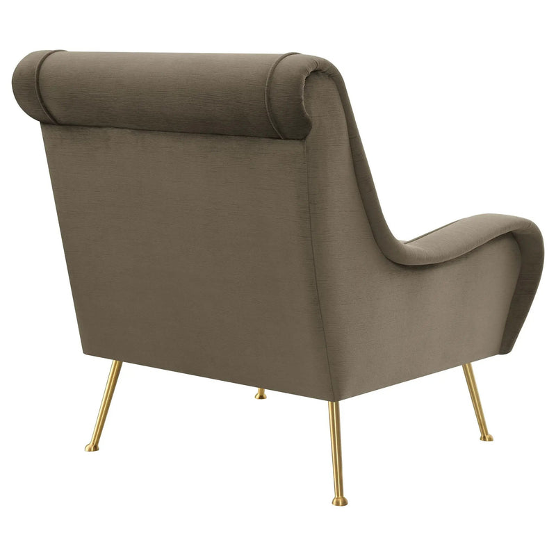 Ricci Upholstered Saddle Arm Accent Chair Truffle by Unique Piece Furniture