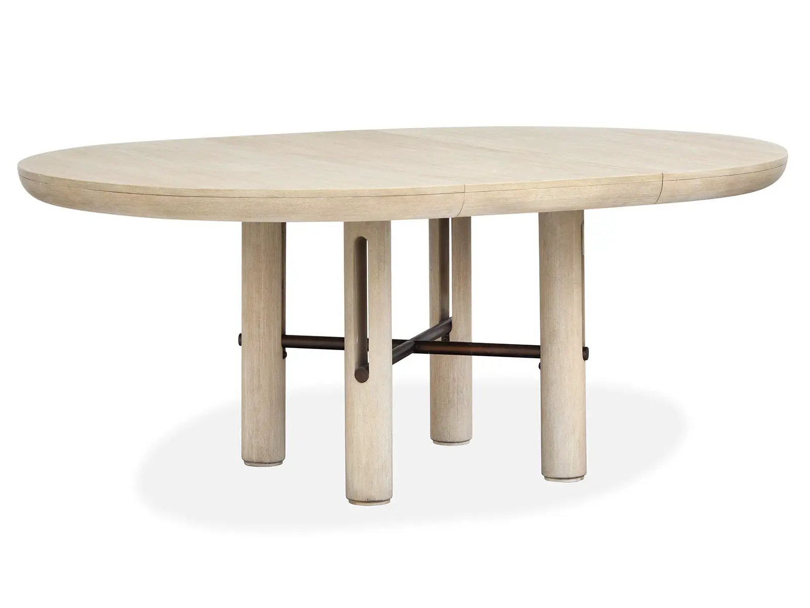 Sunset Cove - Extendable Round Dining Table - Sanibel Brown by Unique Piece Furniture
