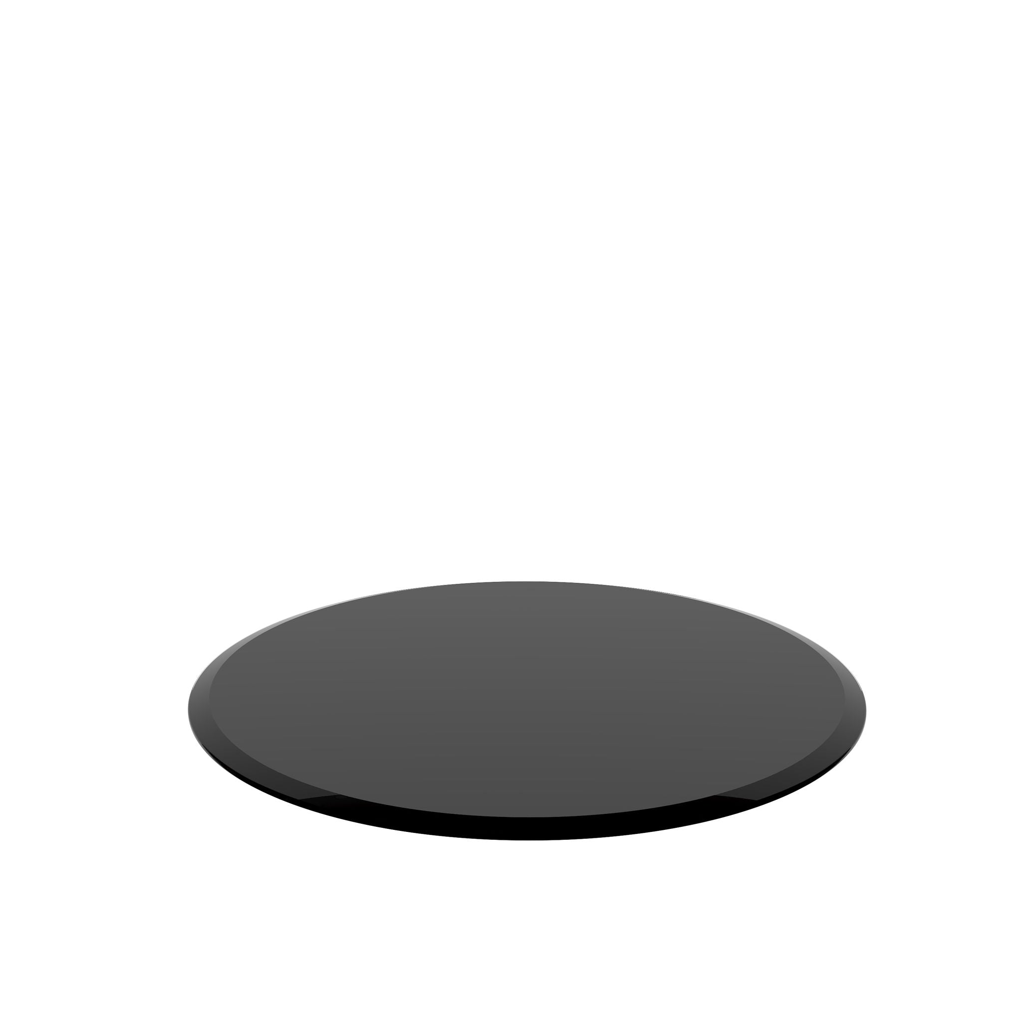 38.6" Round Tempered Glass Table Top Glass Beveled Polished Edge by HouseOfZazla