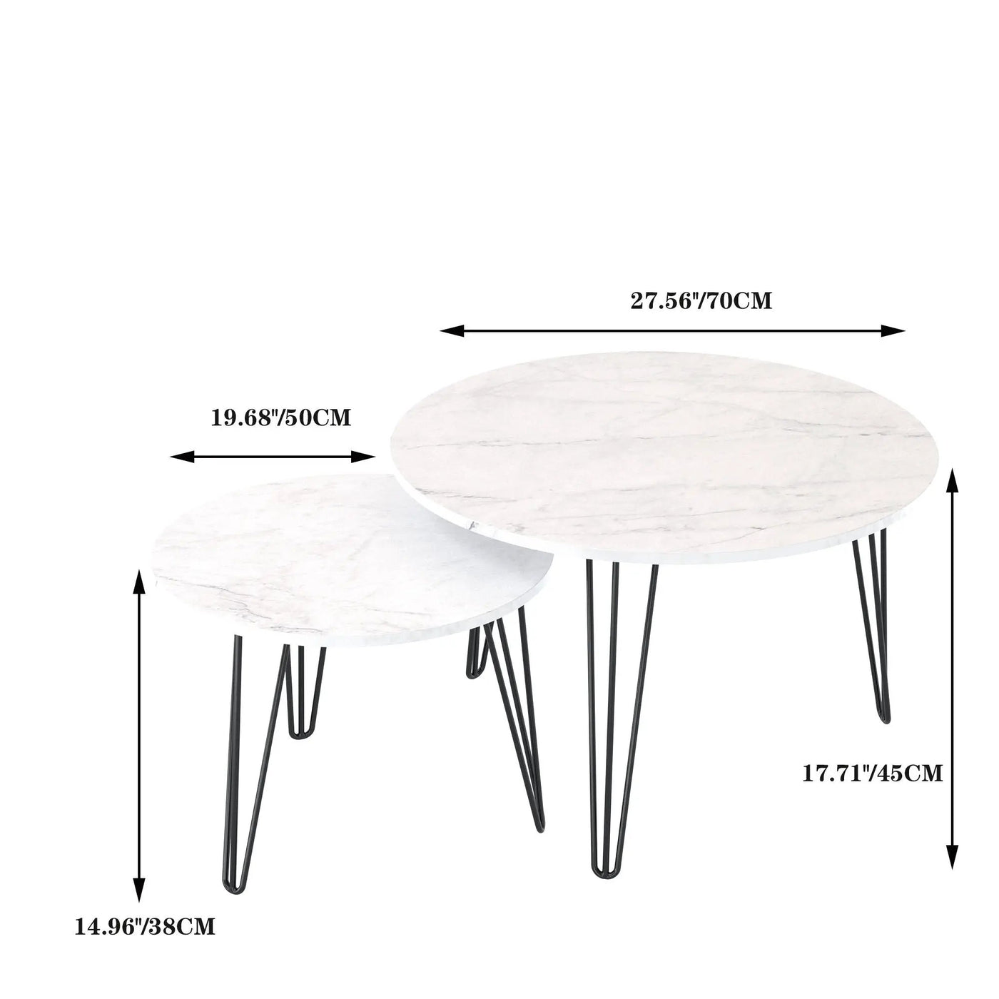 Round Nesting Coffee Table For Living Room (Set of 2) by HouseOfZazla