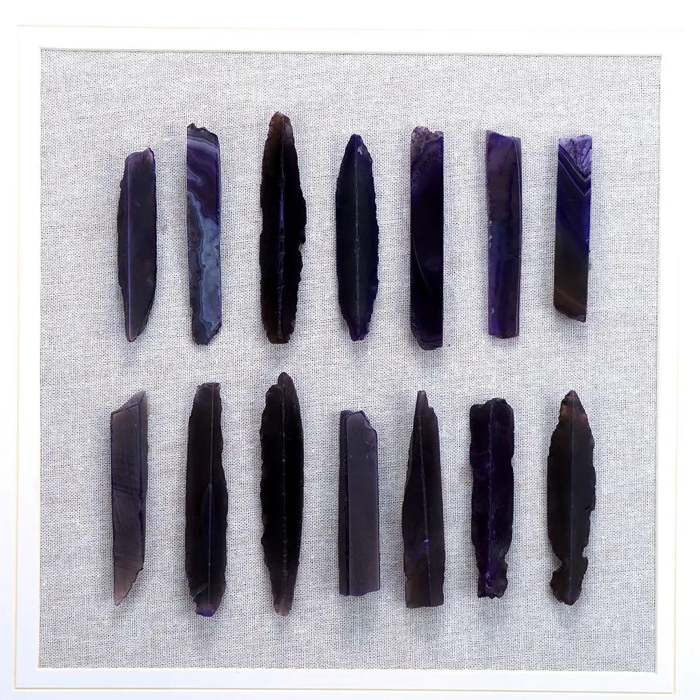 Grace Purple Agate Shadow Boxes Wall Art Set of 2 - Multicolor by HouseOfZazla