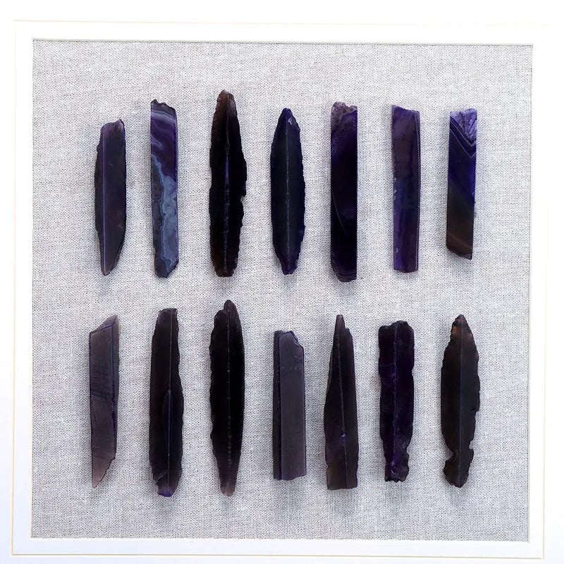 Grace Purple Agate Shadow Boxes Wall Art Set of 2 - Multicolor by HouseOfZazla