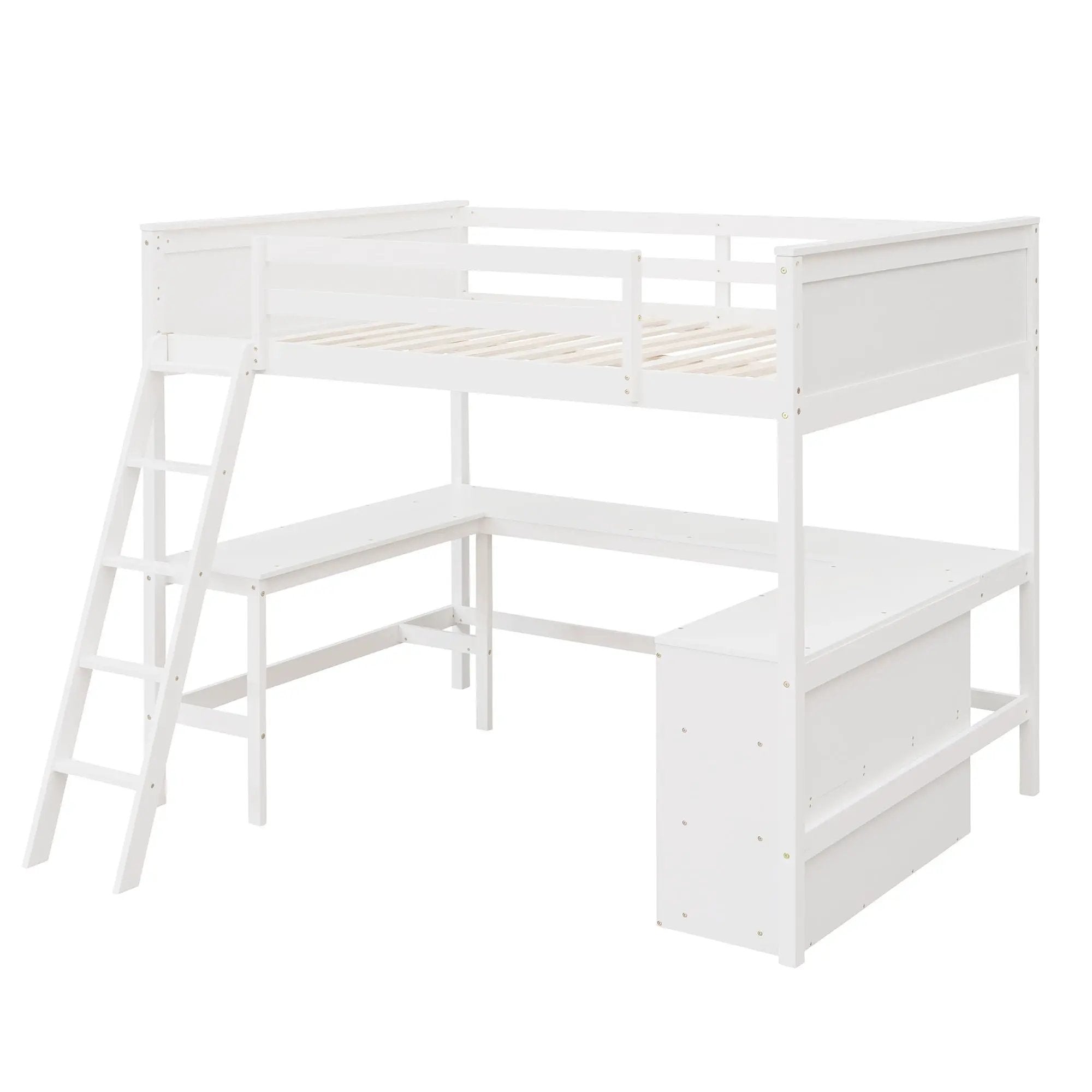 Loft Bed With Shelves With Desk