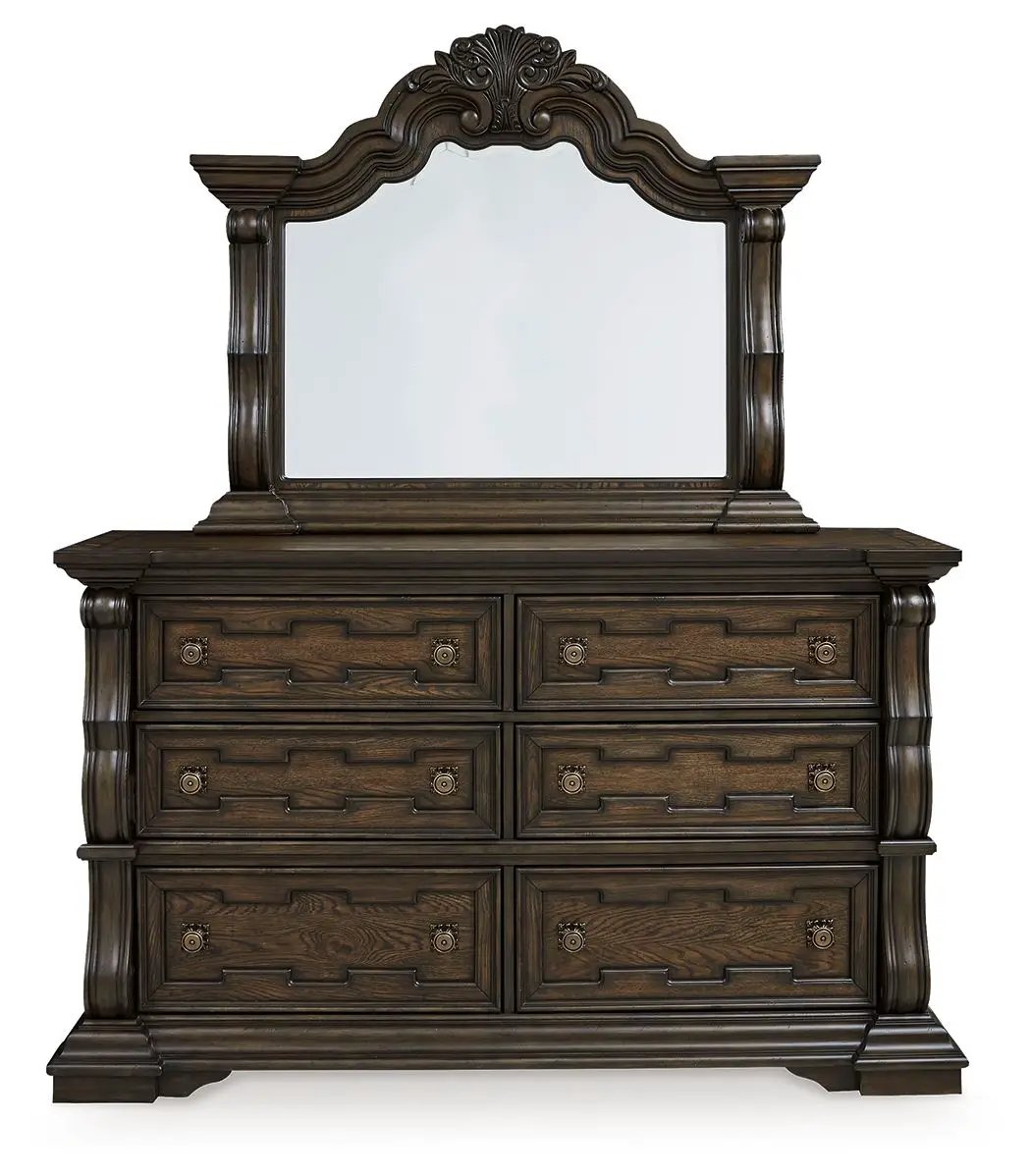 Maylee - Dresser And Mirror - Dark Brown by Unique Piece Furniture