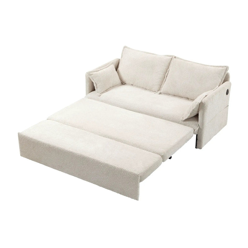 Pull Out Sofa Bed, Convertible Sleeper Sofa Couch, Side Storage, And USB / C - Type Charging Ports Chair by HouseOfZazla