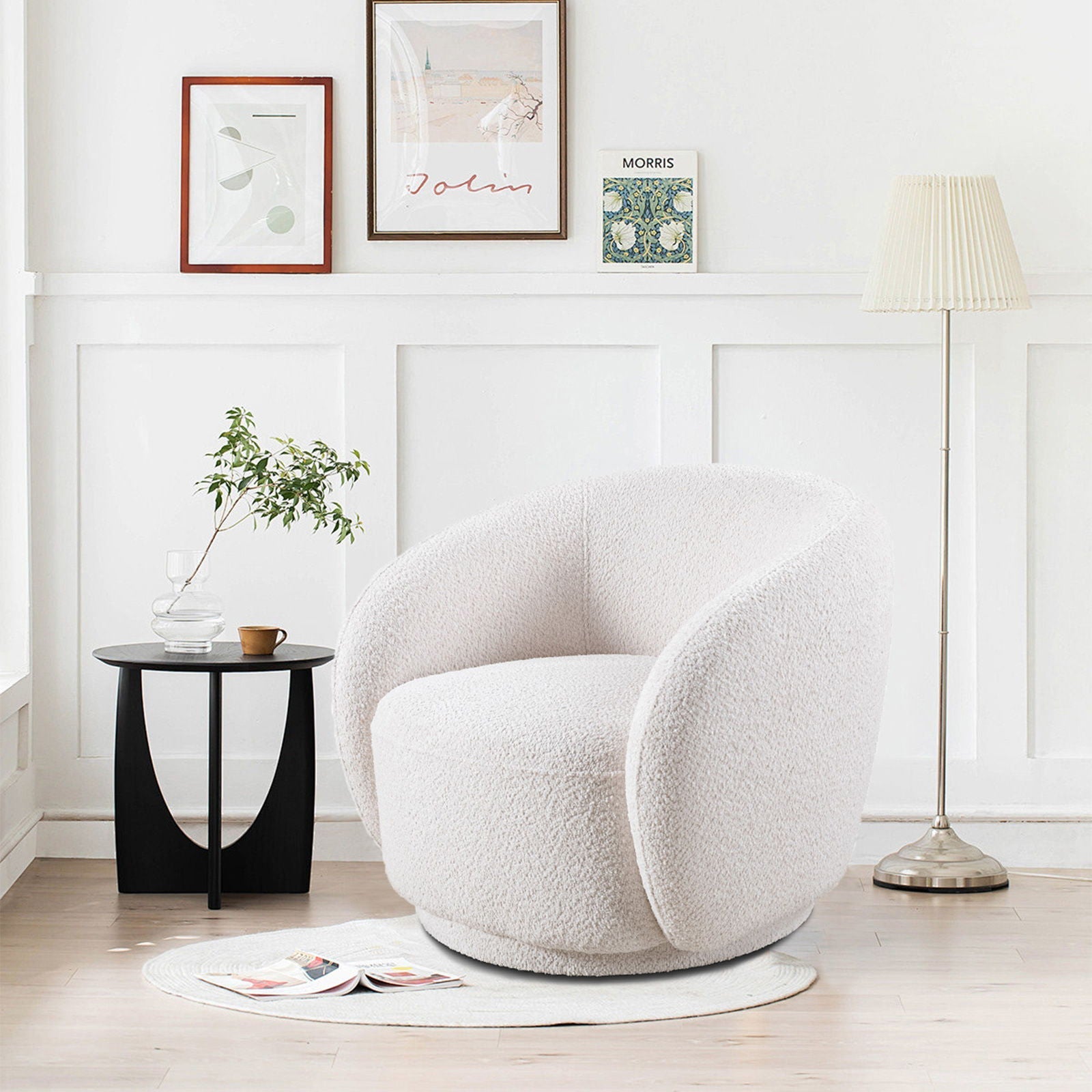 Swivel Accent Upholstered Barrel Chair by HouseOfZazla