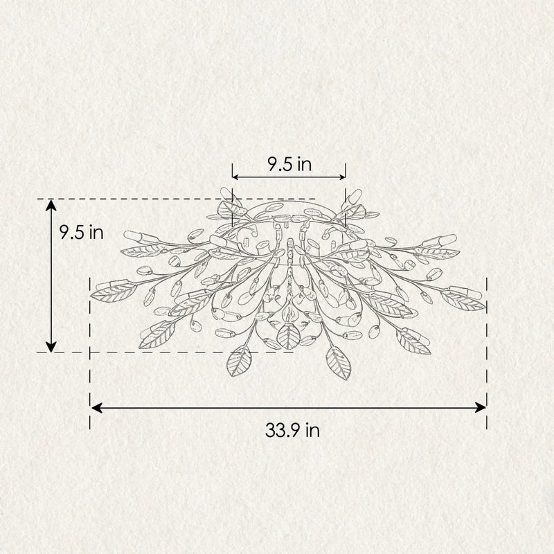 15-Light Chandelier Crystal Ceiling Lamp by HouseOfZazla