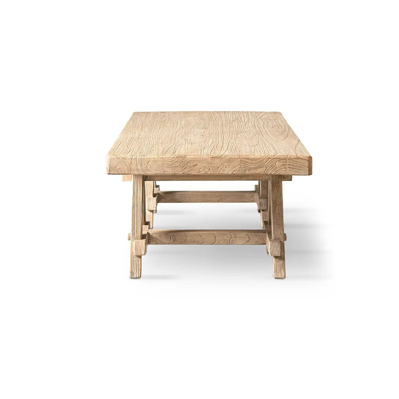 Hawthorne 48' Solid Reclaimed Elm Rectangular Trestle Coffee Table by HouseOfZazla