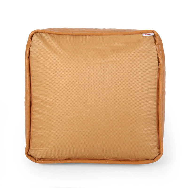 Bambo - Rectangle Pouf Ottoman Floor Cushion - Caramel by HouseOfZazla