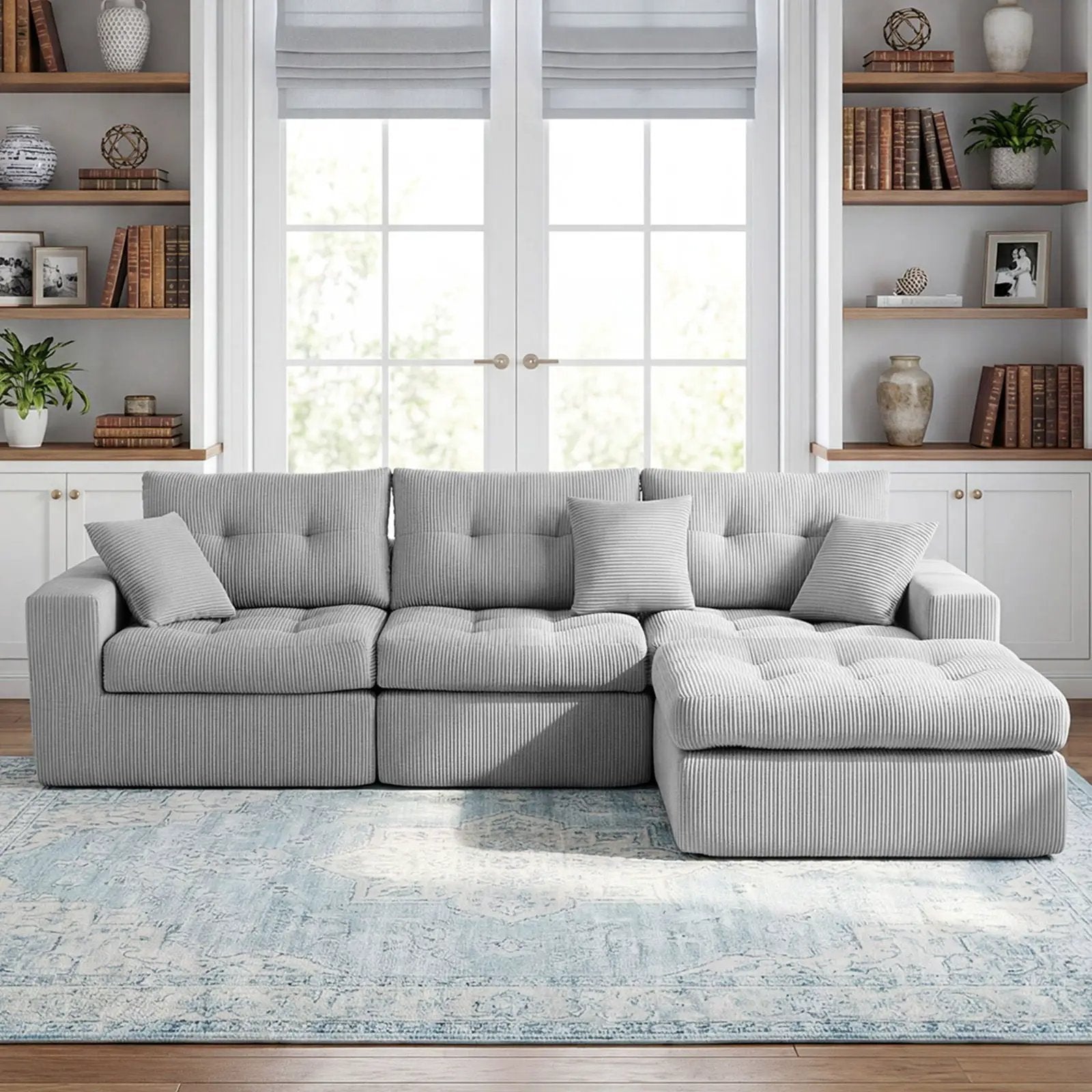Corner Chaise L-Shaped Sectional Sofa Bed by HouseOfZazla