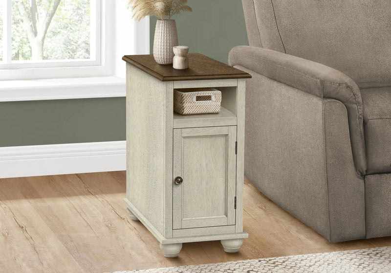 Accent End Table, Storage, Traditional - White by HouseOfZazla