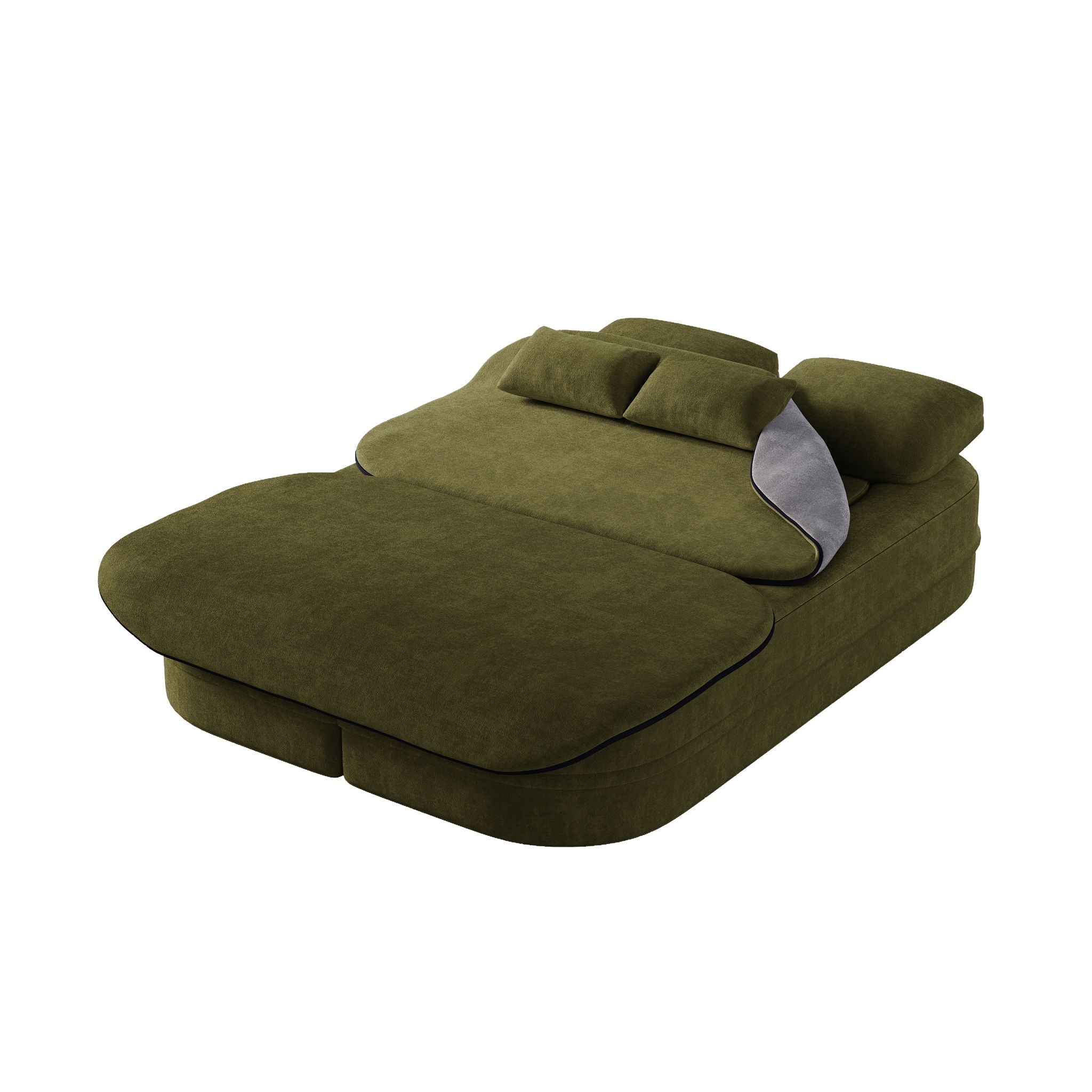 2 In 1 Foldable Sofa Bed With Multi Functional Blanket, Floor Lounge Sofa by HouseOfZazla