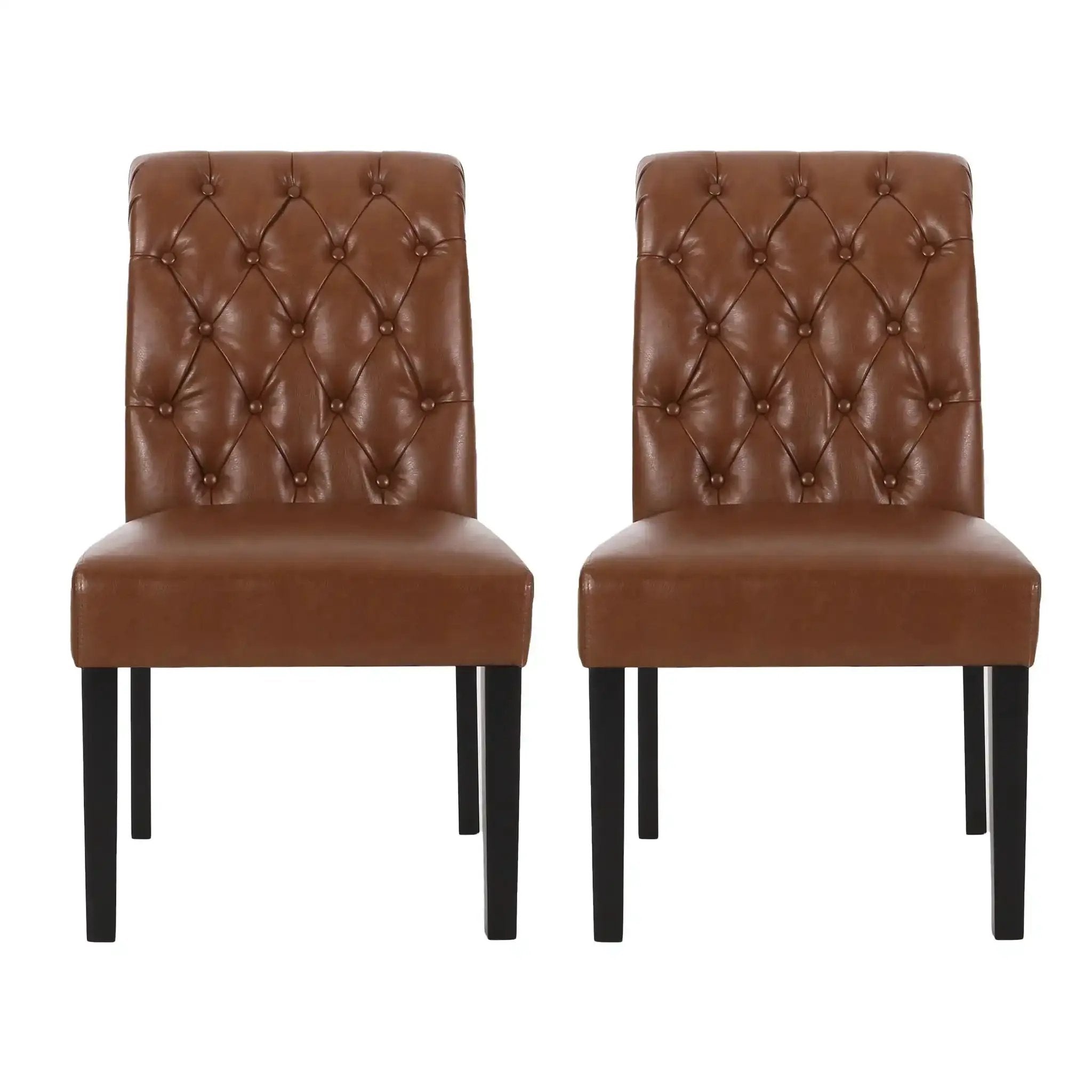 Broxton Tuft Dining Rolltop Chairs With Button Tufted Backrest (Set of 2) by HouseOfZazla