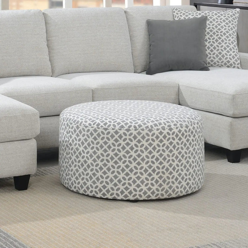 Round Ottoman - Gray by Unique Piece Furniture