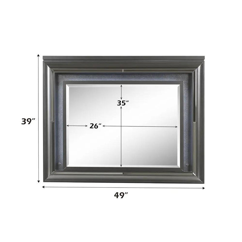 Sawyer - Mirror With LED - Metallic Gray by Unique Piece Furniture