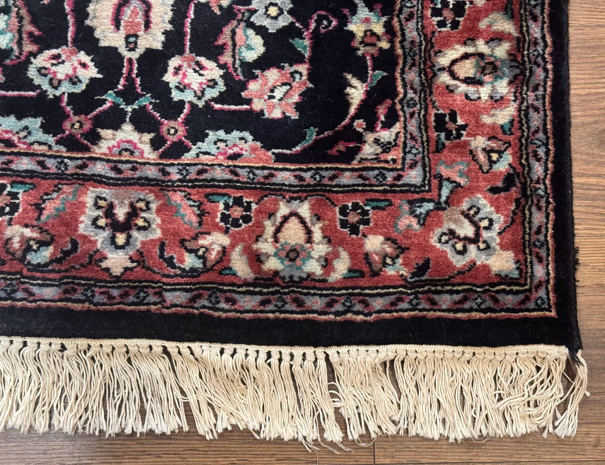 Pak Persian Runner Rug 2.8 x 10, Dark Blue, Floral Allover, Wool by Jewel Rugs