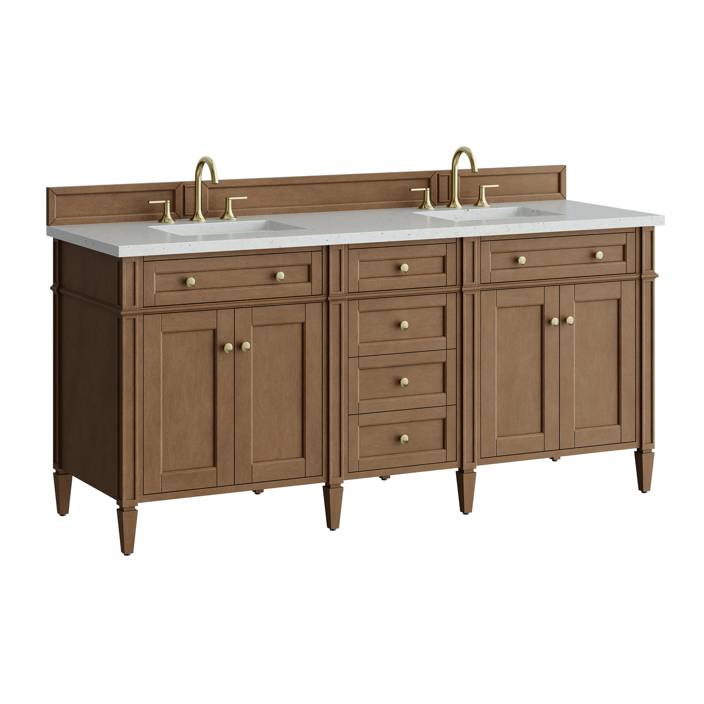 James Martin Brittany 72" Double Bathroom Vanity, Pecan, view 34