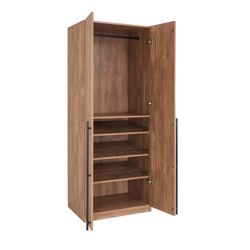 Lee - Free Standing Wardrobe Closet With Adjustable Shoe Shelves by HouseOfZazla
