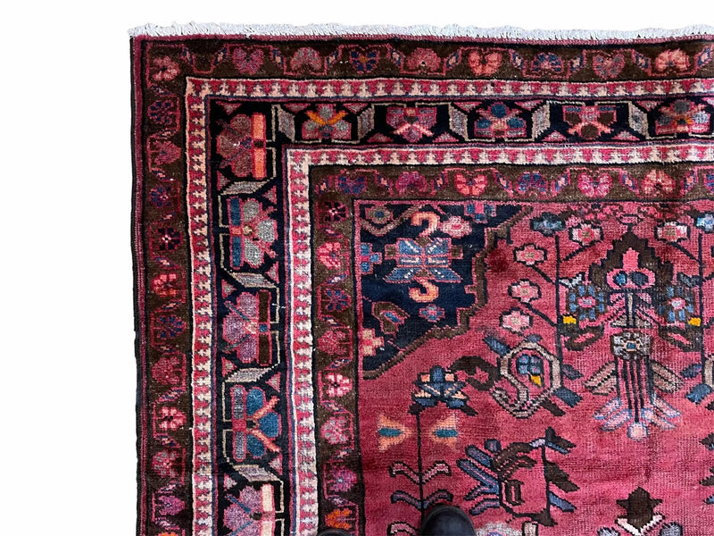 5.5 X 10 Handmade Wool Tribal Gallery Rug Wide Runner Corridor Rug Floral Red by Jewel Rugs