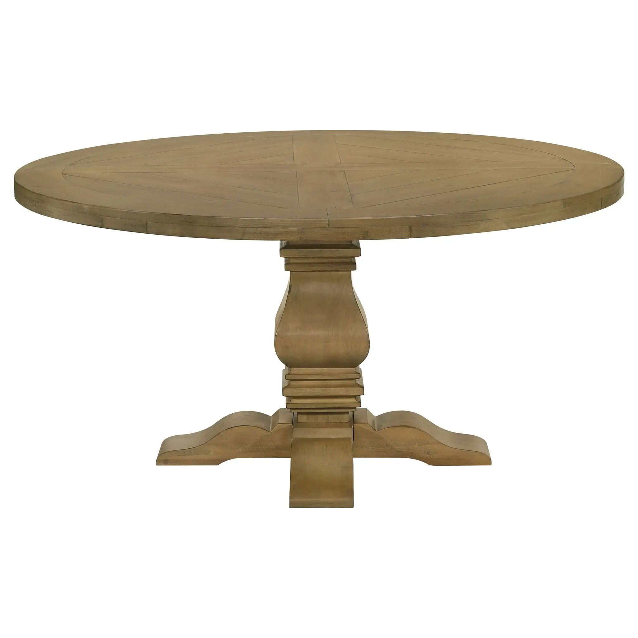 Florence Round 60-inch Wood Dining Table Rustic Honey by Unique Piece Furniture
