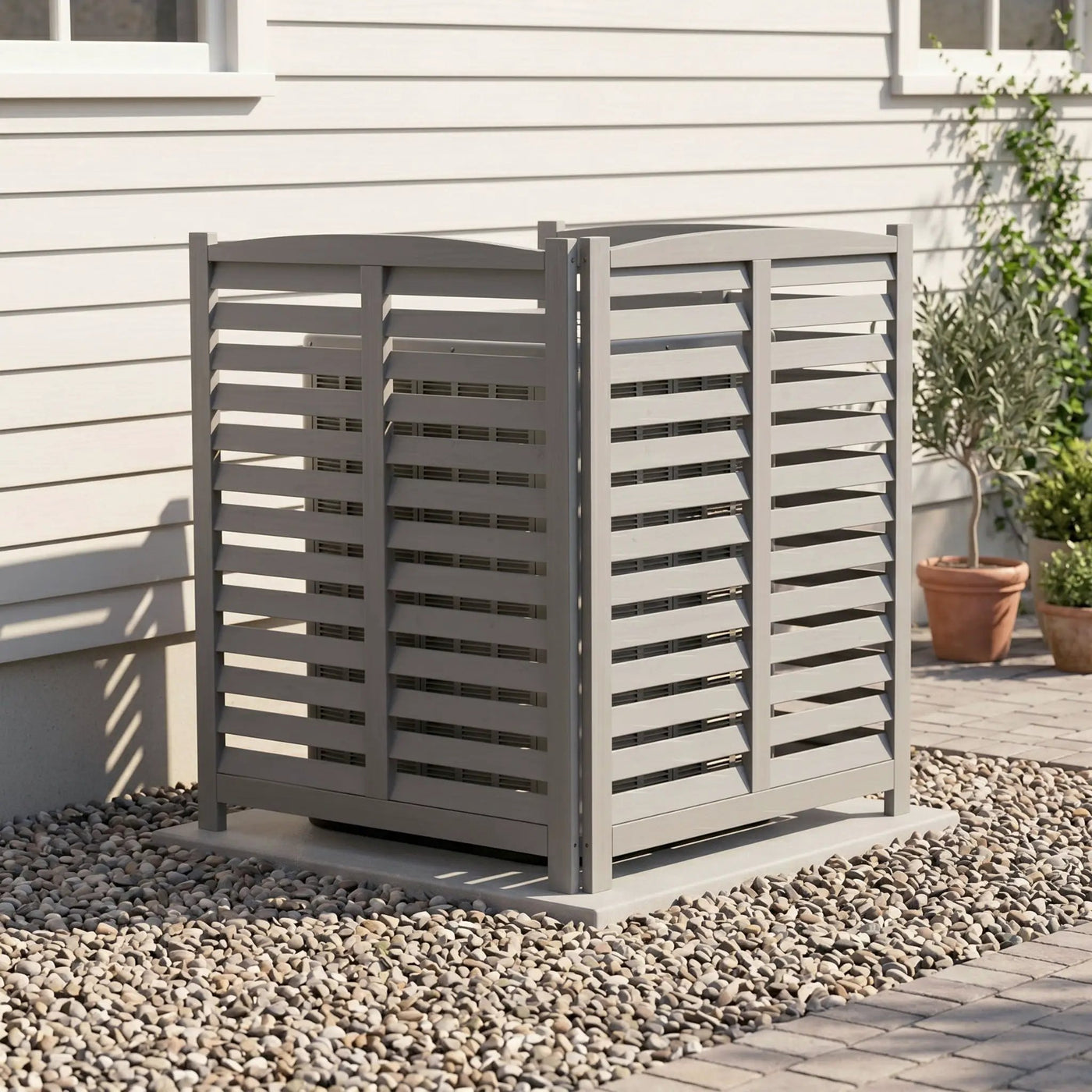 3 Panel Outdoor Wooden Air Conditioner Fence by HouseOfZazla