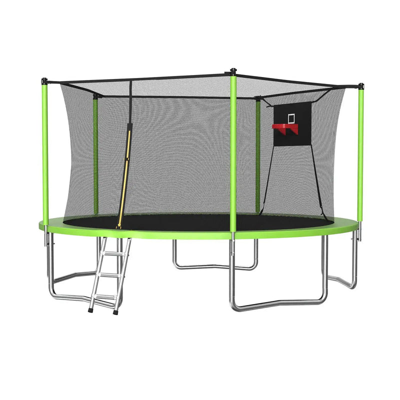 14FT Sports Fitness Trampoline with Enclosure Net by HouseOfZazla