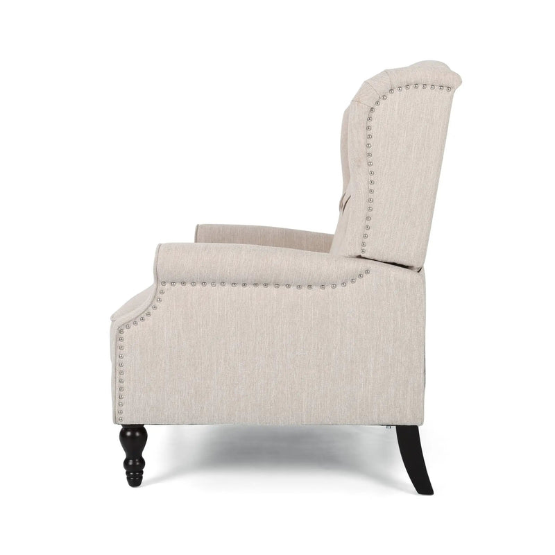 Push Back Recliner Chair Fabric Lounge Armchair by HouseOfZazla