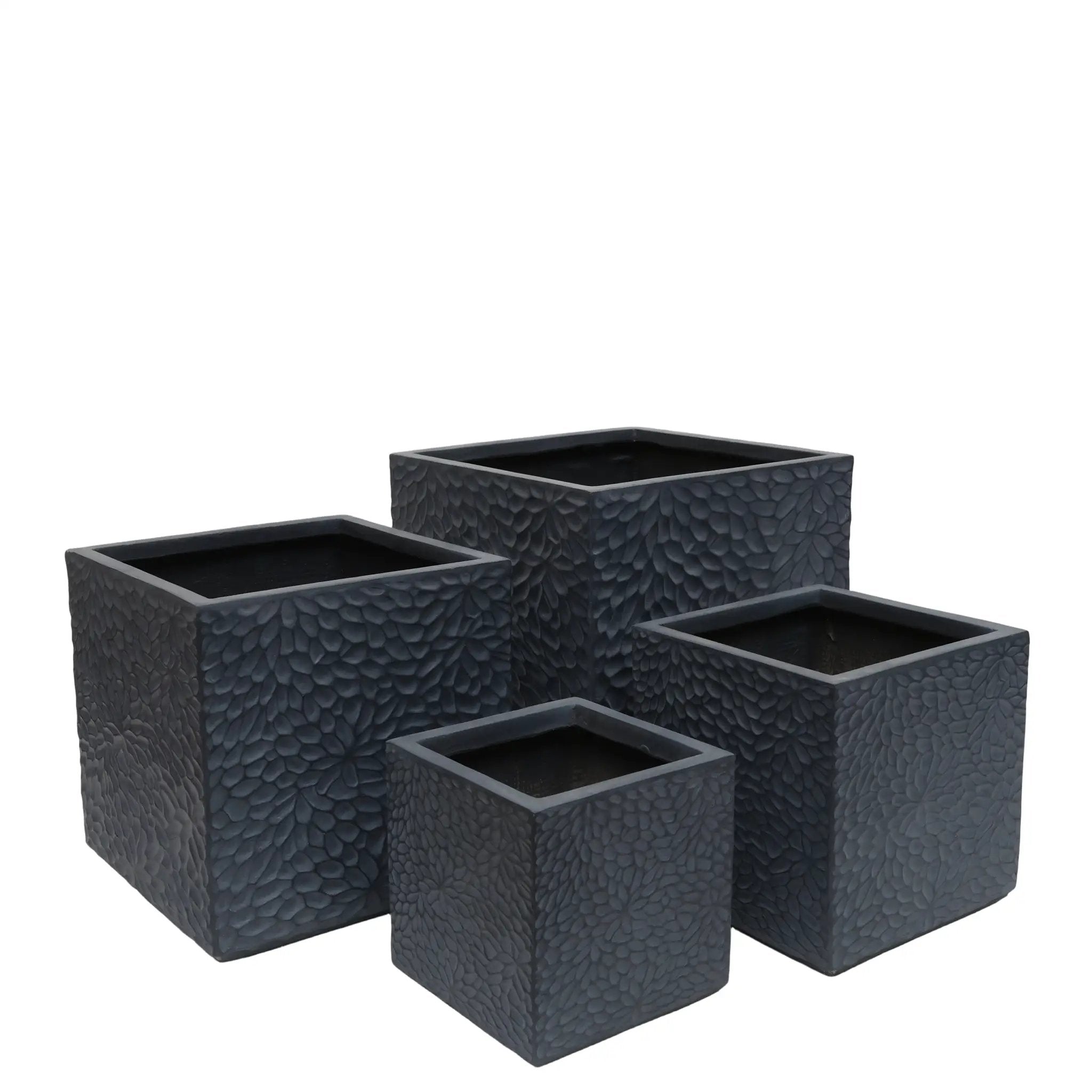 Large Outdoor Indoor Magnesium Oxide Planter Set of 4 by HouseOfZazla