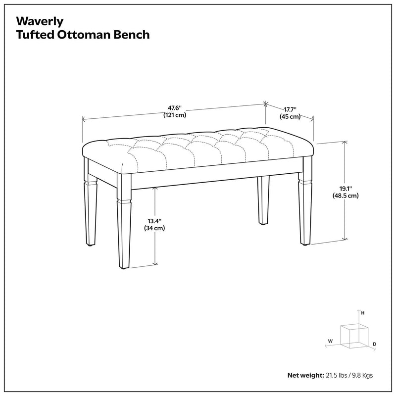 Waverly - Upholstered Tufted Ottoman Bench by Unique Piece Furniture