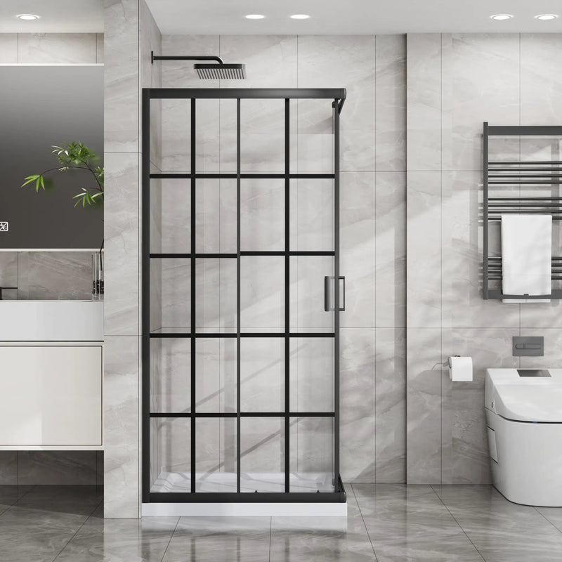 Goodyo Corner Shower Door - 36" D x 36" W x 72" H by HouseOfZazla