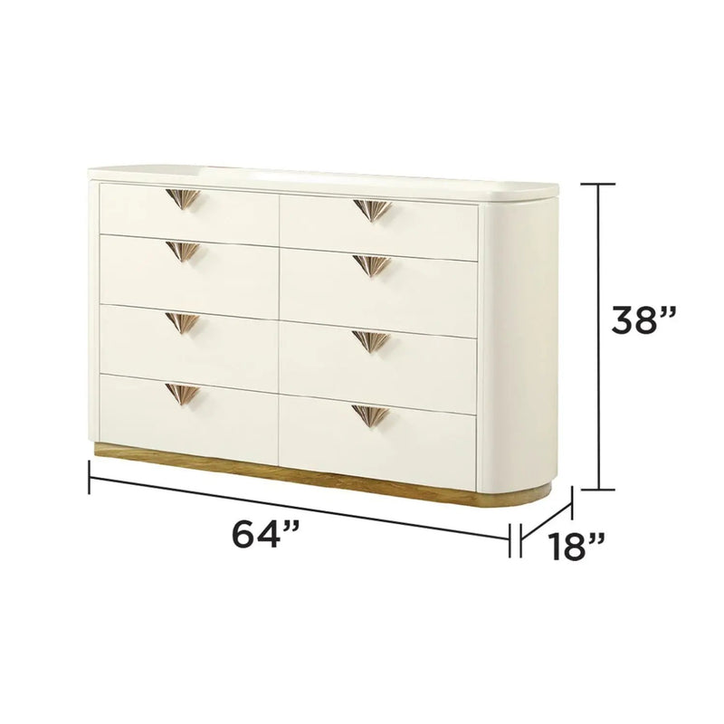 La Pierre - Modern Bedroom Set With Upholstered LED Bed
