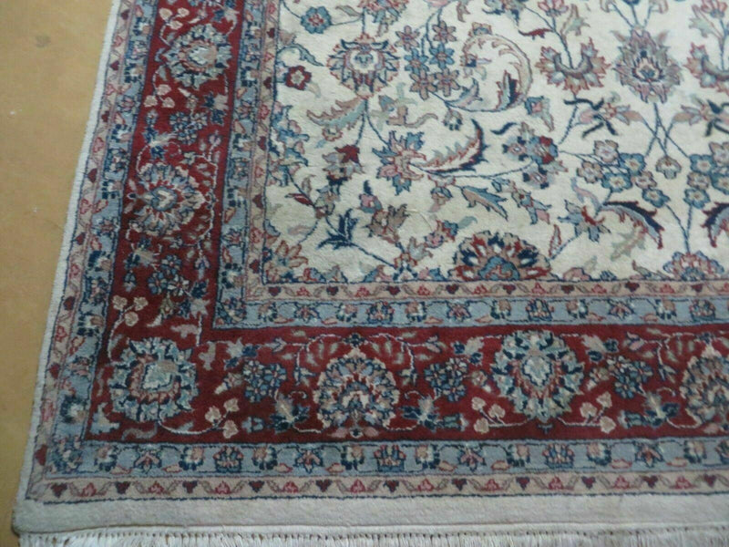 6' X 9' Vintage Handmade Fine Chinese Floral Oriental Wool Rug Carpet Beige by Jewel Rugs