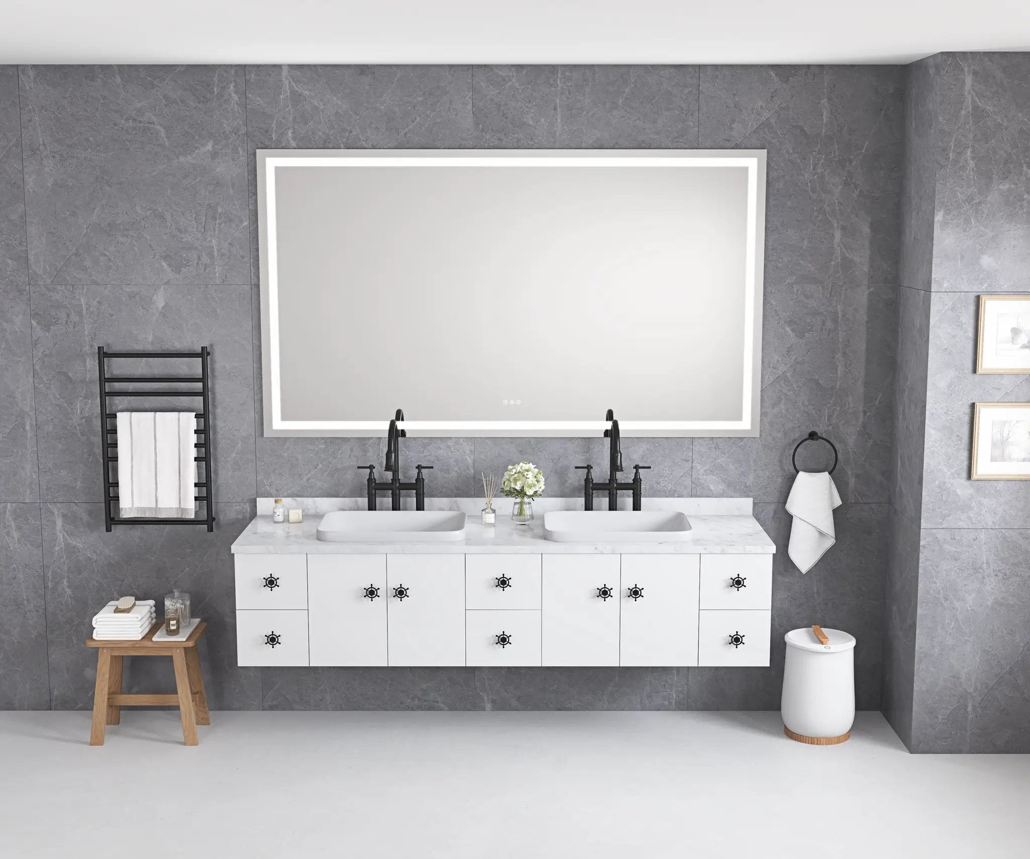 84 x 48 Inch LED Bathroom Mirror by HouseOfZazla
