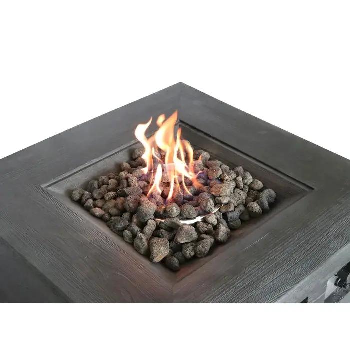 Fibre Reinforced Propane / Natural Gas Fire Pit Table - Charcoal by Unique Piece Furniture