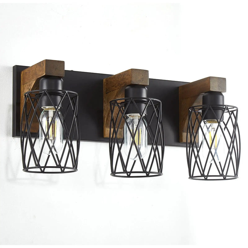 Bathroom Vanity Light, Wall Sconce With Cage Shade by HouseOfZazla