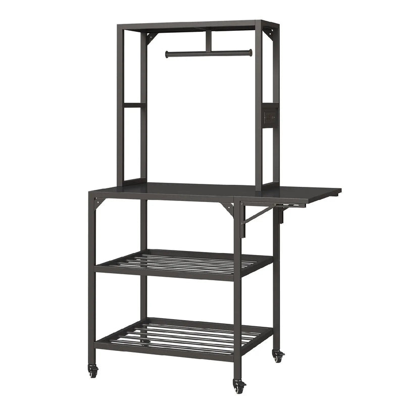 Heavy Duty 3D Printer Stand With Filament Storage Rack - Black by HouseOfZazla