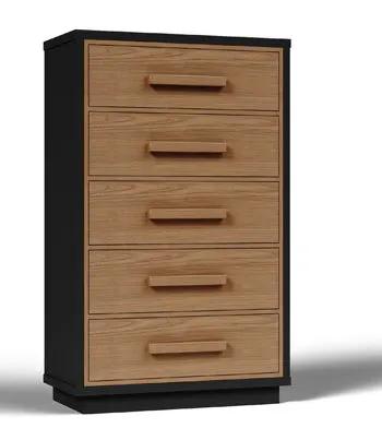 Kozmour - Five Drawer Chest - Black / Brown by Unique Piece Furniture