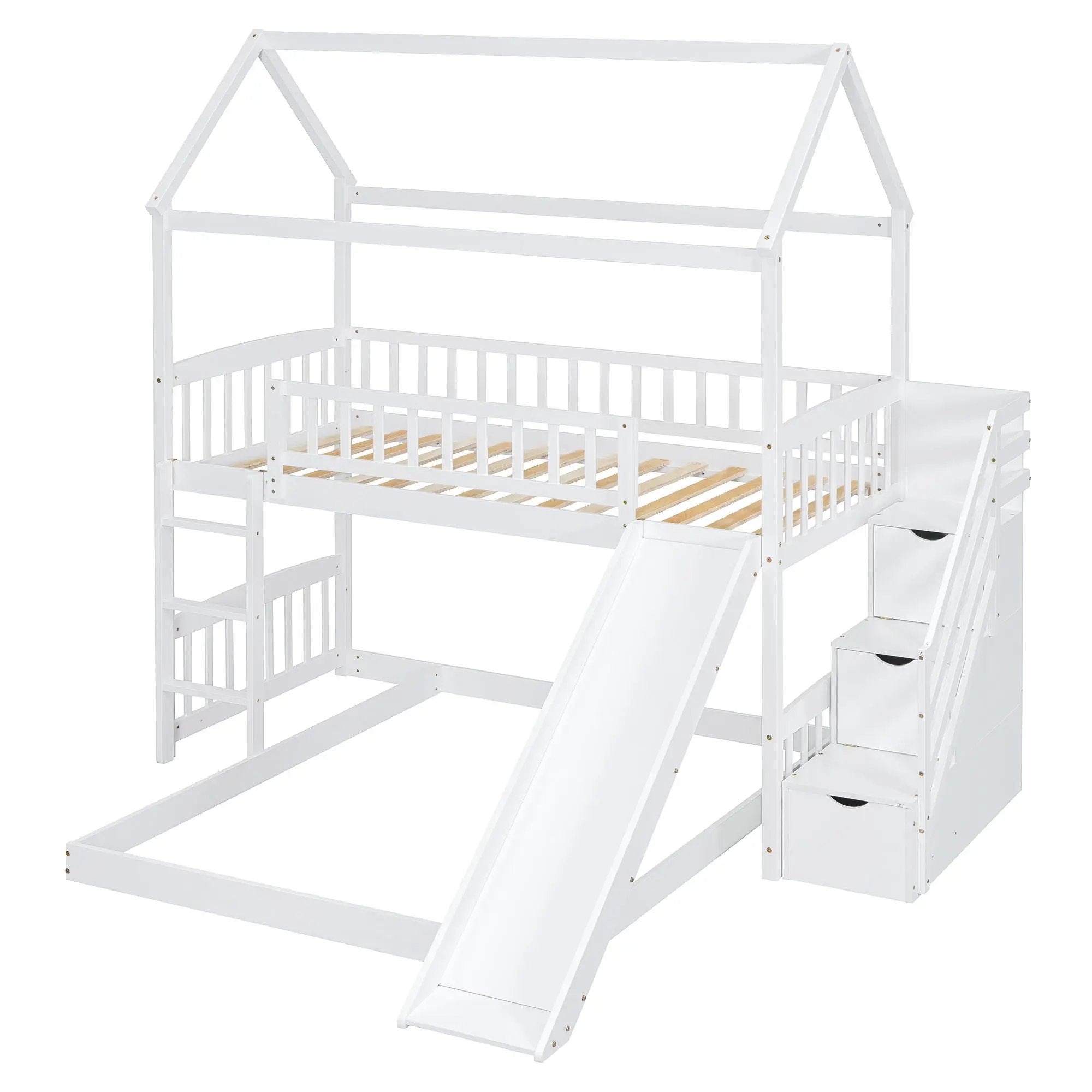 House Bunk Bed With Slide by HouseOfZazla
